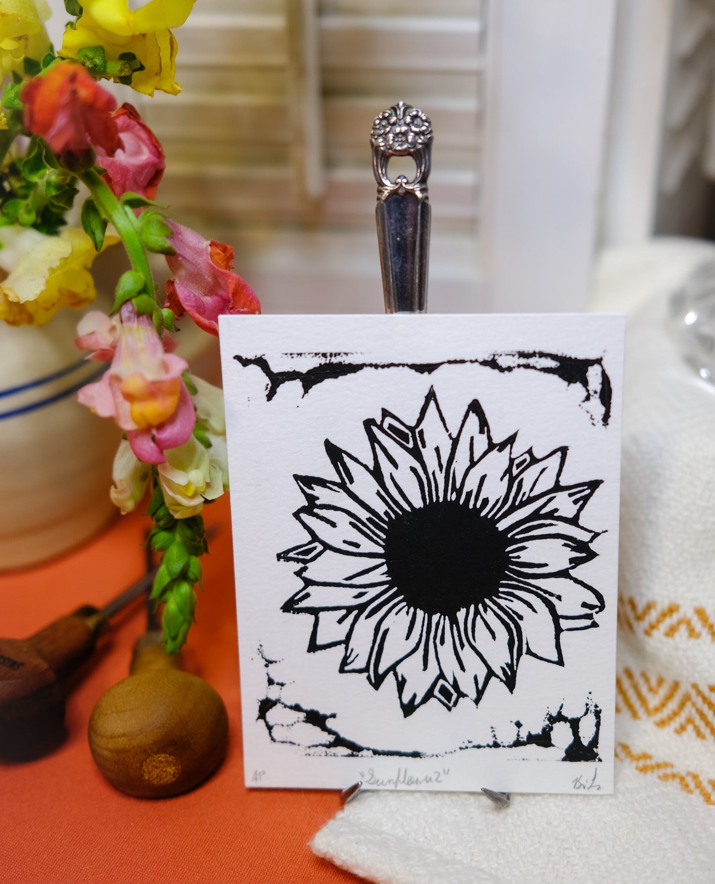 Sunflower print small - flower collection