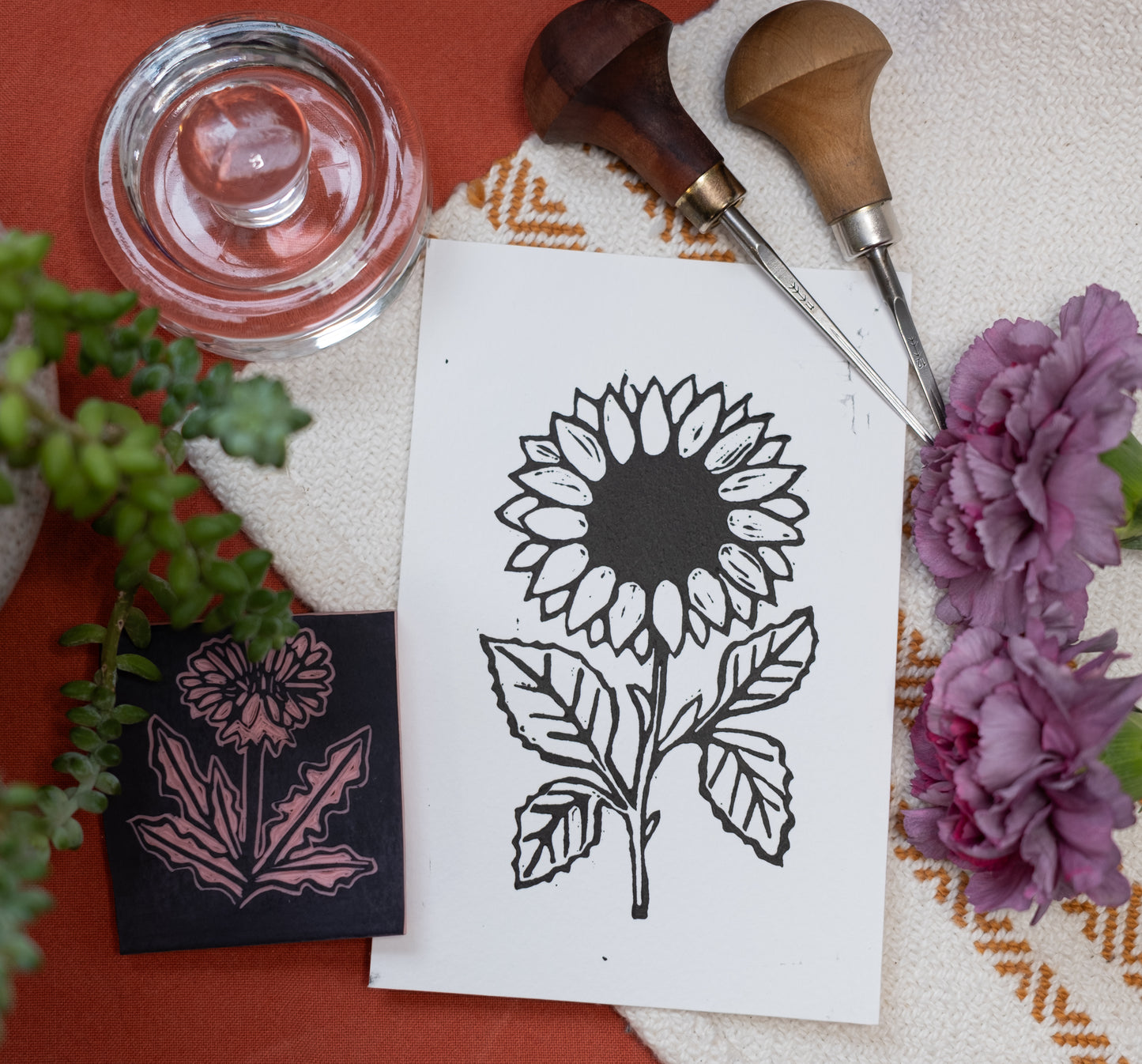 Sunflower tall print - flower collection