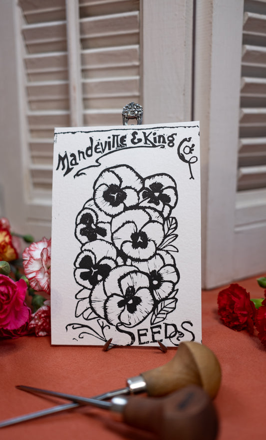 Pansy Seed Print - flower collection