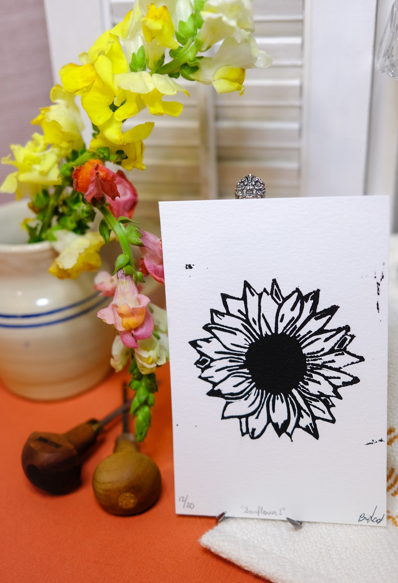 Sunflower print medium - flower collection