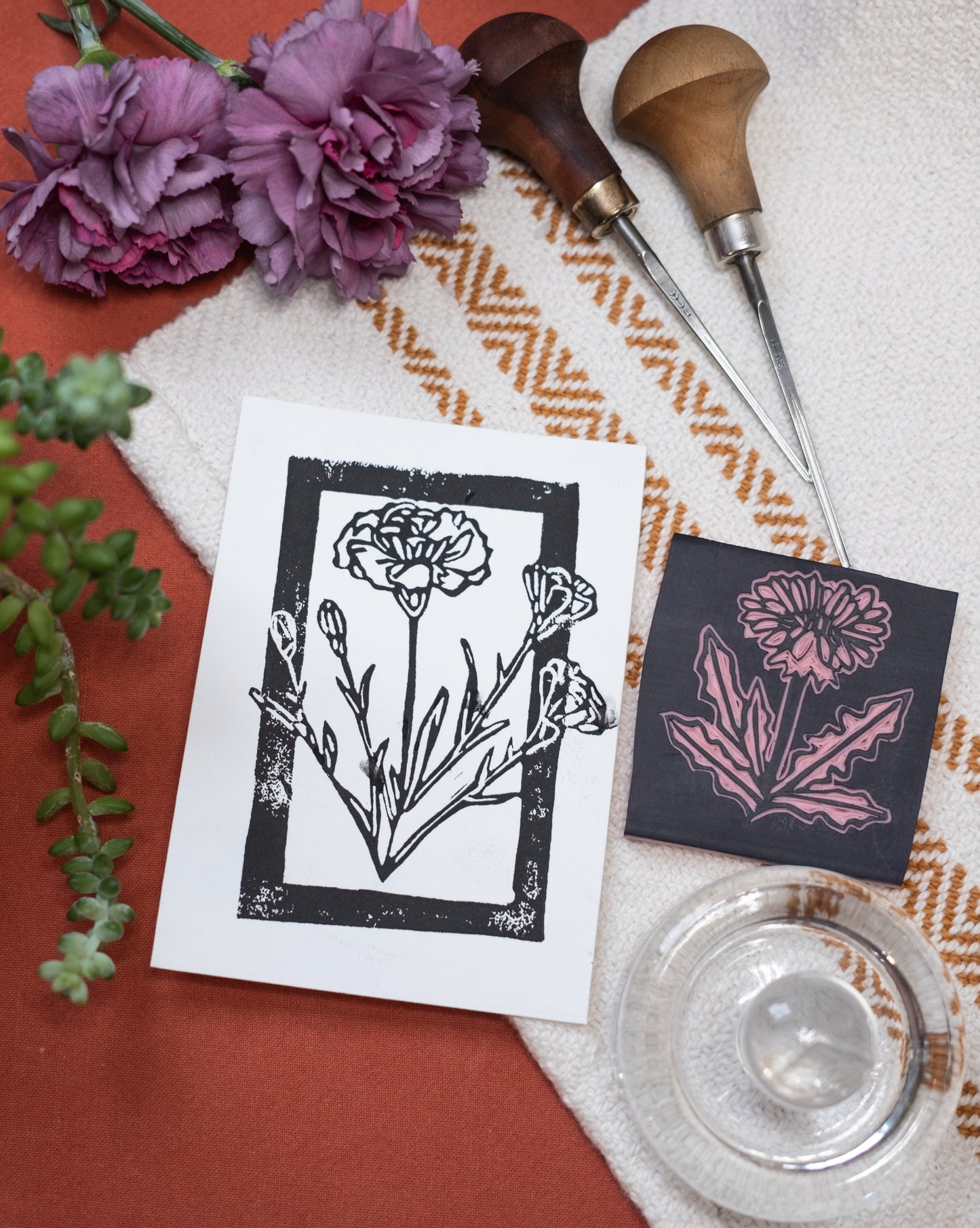 Carnation print - flower collection