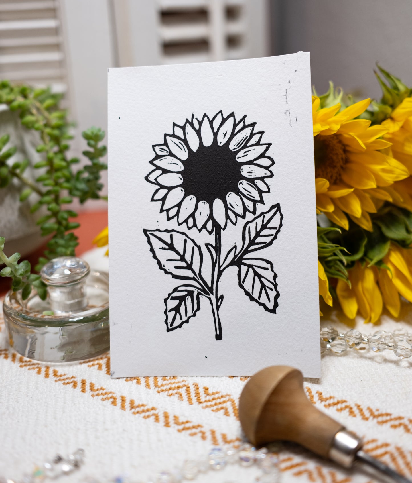 Sunflower tall print - flower collection